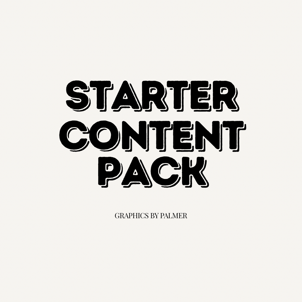 STARTER CONTENT PACK - IMAGE + VIDEO COMBO