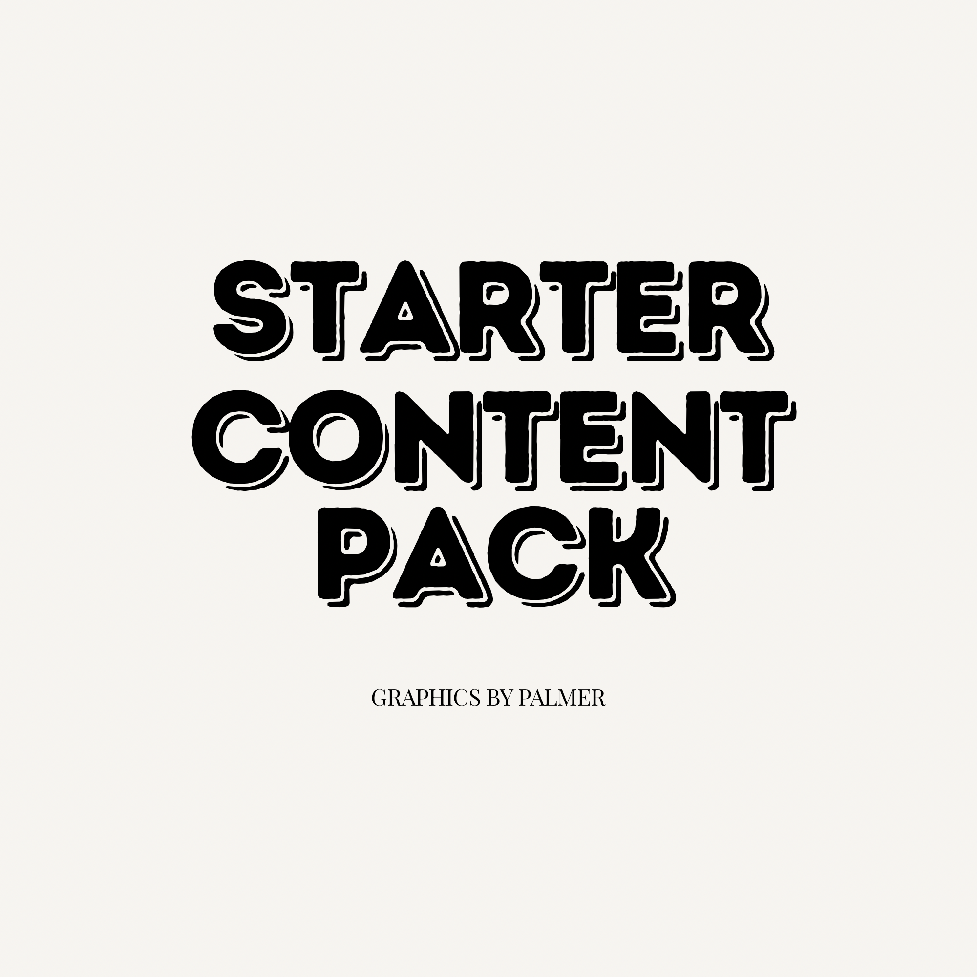 STARTER CONTENT PACK - IMAGE + VIDEO COMBO
